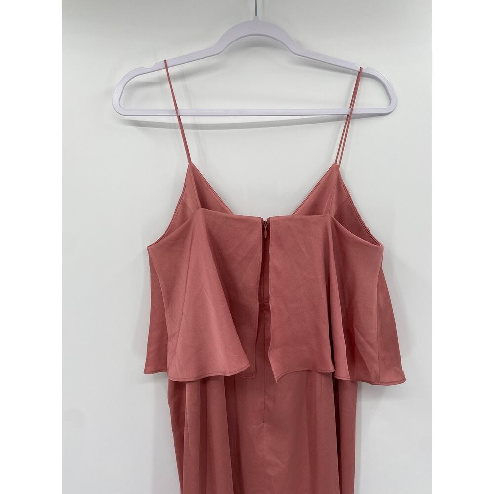 Shona Joy Rose Pink Luxe Frill Tulip Hem Maxi Dress Size 6‎ - Picture 7 of 10